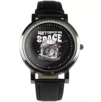 Astronaut Cat  Don't Touch My Space  Quirky Unique Animal Design Wristwatch Cute • £21