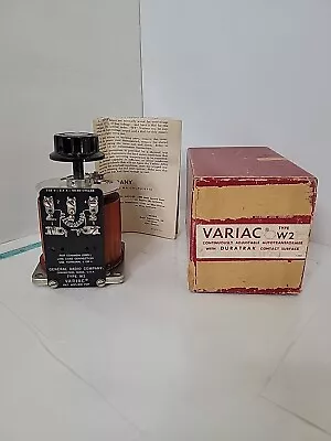 Variac Type W2 General Radio Company Adjustable Autotransformer Duratrak Vtg Nos • $89.99