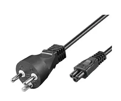 Lenovo FRU 00XL067 Denmark  3 Pin Mains Power Cord Cable C5 Clover Leaf 1M Black • £4.48