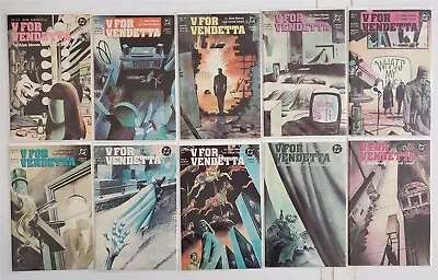 V FOR VENDETTA #1-10 DC COMIC FULL RUN LOT Alan Moore HI GRADE NM/M 9.8 • $47