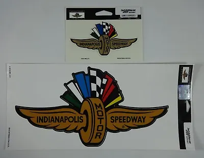 Indianapolis Motor Speedway Gold Wings Wheel Flags Decal Peel & Stick Indy 500 • $5.99