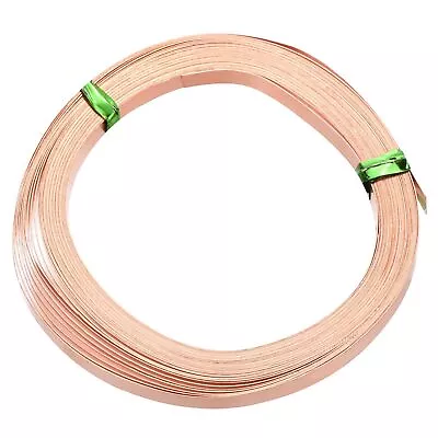 Flat Copper Wire 2 Rolls 32Gauge/0.2x5mm 6m/19.69ft Bendable Flat Craft Wire... • $24.55