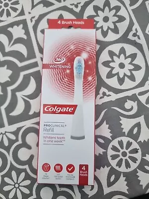 Colgate ProClinical 360° Whitening Refill Toothbrush 4 Brush Heads • £12.99