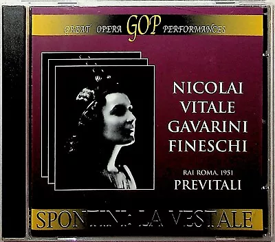 SPONTINI- La Vestale 2-CD (Previtali Roma 1951) Elena Nicolai/Maria Vitale Etc • $12.64