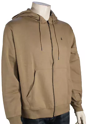 Volcom Single Stone Zip Fleece Hoody - Khaki - New • $69.95