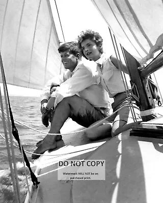 John F. Kennedy & Fiance Jacqueline Bouvier Sailing In 1953  8x10 Photo (cc-127) • $8.87