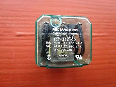  MIDTEX 157-23C100 Relay 24VDC Coil 5A 1/8HP 120VAC 11-Pin - Free Shipping • $5.95