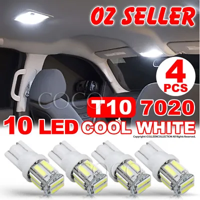 4X White T10 7020 LED Bulb Car W5W Wedge Dash Roof Turn Stop Parker Plate Light • $6.59