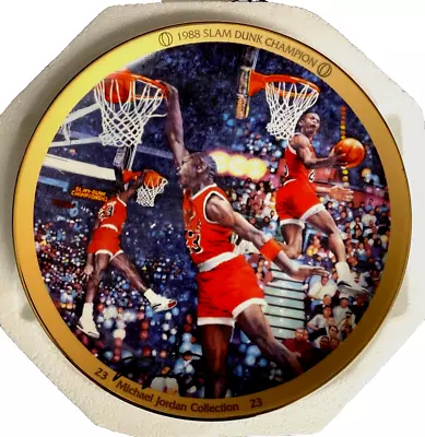 Michael Jordan 1988 Slam Dunk Champion Collectors Plate Bradford Exchange - NIB • $9.99