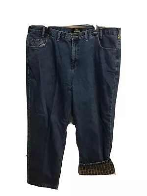 RedHead Flannel Lined Jeans Dark Wash Denim Men’s  Size 44x30 • $17.09