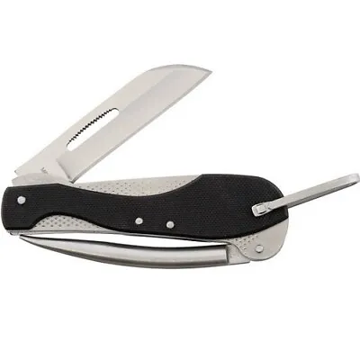 Marbles MR384 Marlin Spike G10 Handle 3  Black Folding Pocket Knife • $12.58