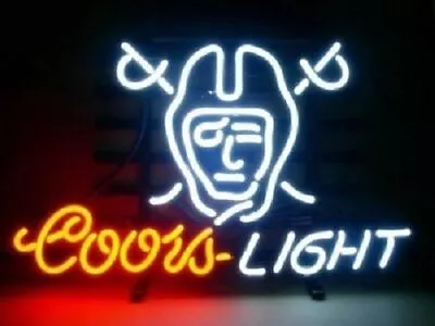 Neon Light Sign Lamp For Coors Light Beer 20 X16  Las Vegas Raiders Man Cave • $131.98