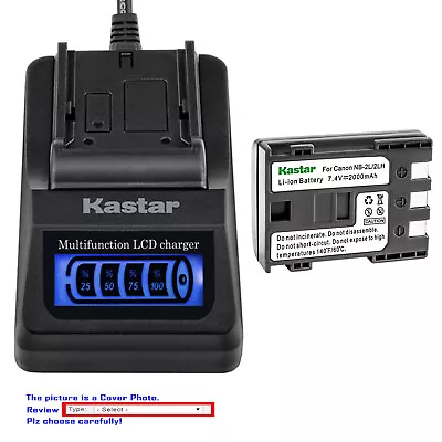 Kastar Battery LCD Quick Charger For Canon NB-2L 2LH Canon VIXIA HV30 VIXIA HV40 • $25.99