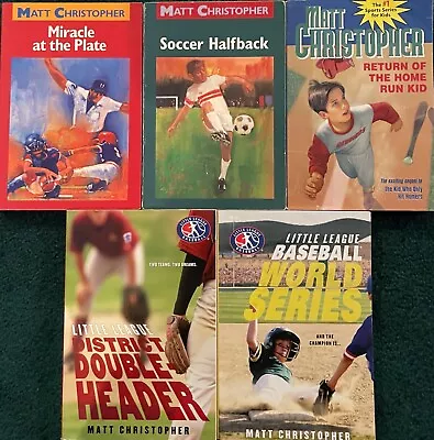 Lot Of 5 Sports Chapter Books By Matt Christopher • $7.68