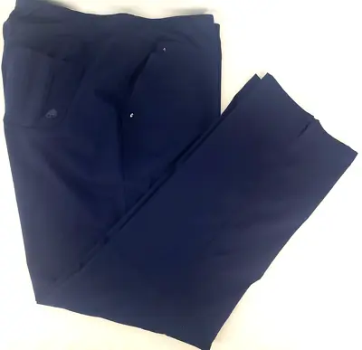 PURPLE LABEL YOGA By Healing Hands Womens Scrub Pants SIZE XL Blue Polyester Ray • $29.99
