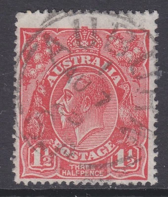 $3.50 • Buy KGV Heads Single Wmk 1½d Red Used *POSTMARK* SG 77 (21A)