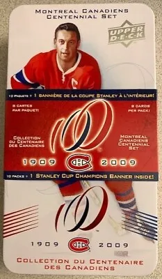 2008-09 Upper Deck Montreal Canadiens Centennial Empty Tin Box - 9  X 5  X 2  • $0.99