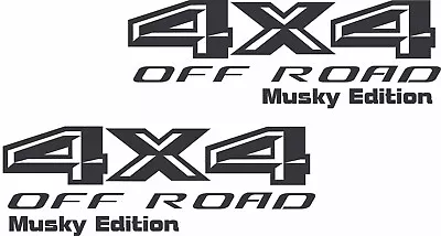 4x4  Musky Edition Compatible With Known Brands Black Decal Set • $12.80