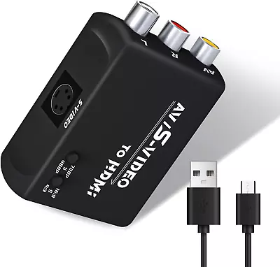 S Video To HDMI ConverterAv To HDMI ConverterRca To HDMI ConverterComposite T • $20.30