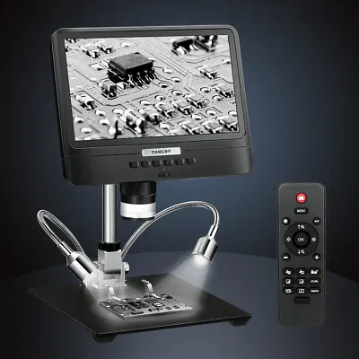 TOMLOV 8.5'' LCD Digital Coin Microscope 1300X Zoom Soldering Magnifier WorkBase • $139