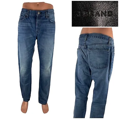 J Brand Mens 35 X 32 (actual) KANE Slim Straight Jeans Blue Denim Cotton Bisson • $59.98