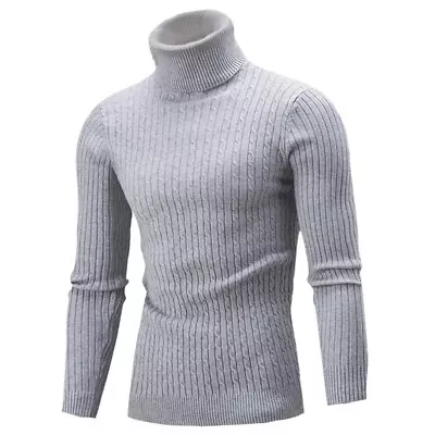 Men's Turtleneck Soft Sweater 2023 Warm Knitted Autumn/winter Pullover Jumper :) • $8.50