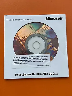 Microsoft Office 2003 Basic Edition With Serial Number NEW • $34.73