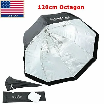 US GODOX 47  120cm Octagon Umbrella Softbox For Studio Flash Speedlite Universal • $37.59