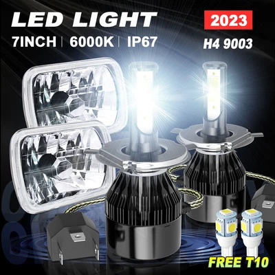 $98.35 • Buy For Toyota Pickup Truck Nissan Hardbody D21 7x6 Inch LED Headlights Hi-Lo