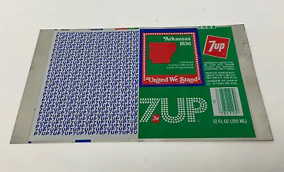 Arkansas Unrolled Aluminum “7 UP” Can 1959 States- United We Stand • $59.61