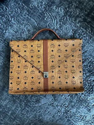 Vintage MCM Visetos Leather Briefcase • $300
