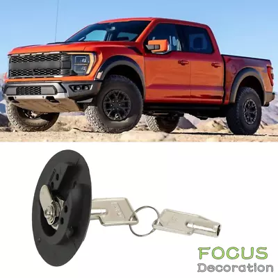 Fit For 2015-2021 2022 Ford F-150 Fuel Door Gas Cap W/Locking Fuel Plug Black • $51.87