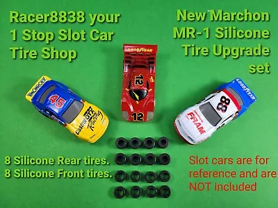 Marchon MR-1 Silicone Tire Front & Rear Performance Set 16 HO Slot Car Tires • $13.49