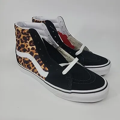 Vans Unisex Kids And Women's Sk8 Hi Flocked Leopard VN0A4U3C3I6 NEW With Box • $52.46