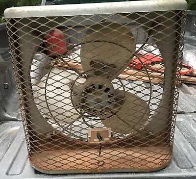 Shapleigh's 20'' Window Box Fan W-320-C Vintage 3 Blade 3 Speed Metal • $29.99