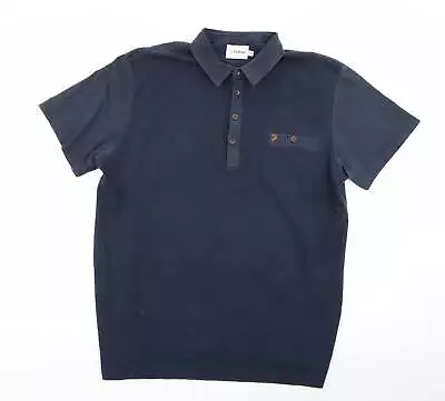 Farah Mens Blue Cotton Polo Size 2XL Collared • £6.25