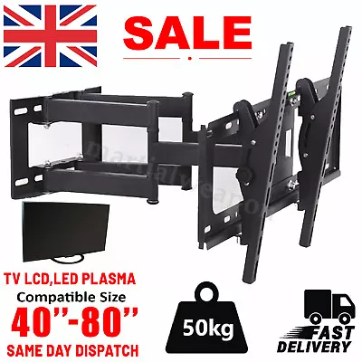 TV Wall Bracket Mount For 40 42 50 55 60 80 Inches Flat Curved Screen Max 50KG • £9.99