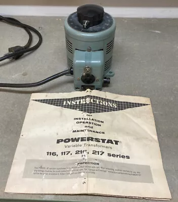 SUPERIOR ELECTRIC Powerstat 3PN 116 Variable Autotransformer With Manual  • $100