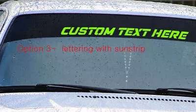 Custom Windscreen Banner Sun Strip Decal Sticker Sun Visor Windshield Advert • $39.99