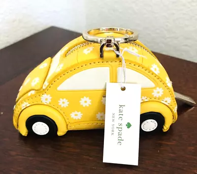 Kate Spade Mango Yellow Car Gold Coin Purse Beep Car Flower Collectible Novelty • $224