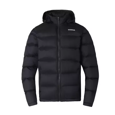 SNOWGUM Aures Super-Puff Down Jacket Mens Black Warm Feather Bodywarmer • $189.95