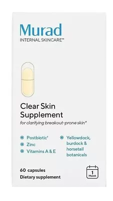 Murad Clear Skin Supplement 60 Capsules EXP 10/2024  • $33.99