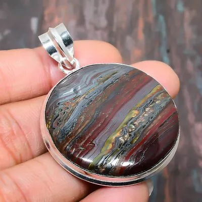 Iron Tiger Eye Gemstone Handmade Jewelry Pendant 2.17  A406 • $5.99