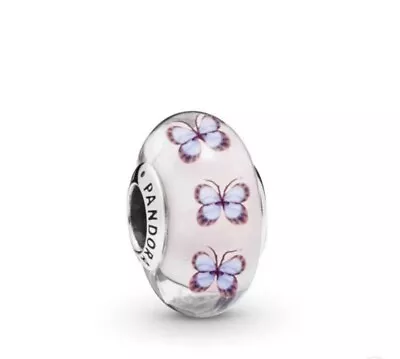 Brand NEW Authentic Pandora Butterfly Murano Glass Charm Jewelry 925 ALE Silver • $39