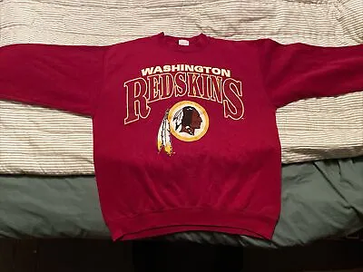 Washington Redskins Sweatshirt Mens Medium Red NFL Football Pullover • £10