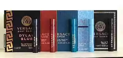 5 Versace EDT Men Sample Spray EROS FLAME POUR HOMME DYLAN BLUE EAU FRAICHE • $16.99