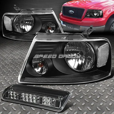 Black Headlight+clear Corner+smoke Led 3rd Brake&cargo Light For 04-08 Ford F150 • $84.87