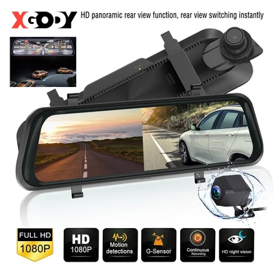 $76.99 • Buy Dual 1080P Reversing Dash Cam Mirror Reversing Camera Video Recorder G-sensor HD