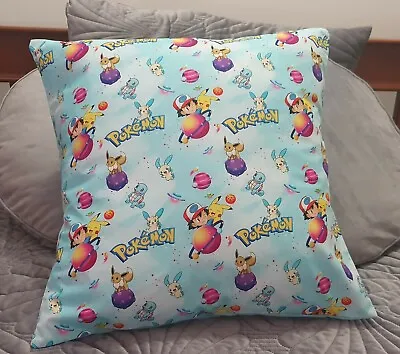 CUSHION COVER~POKEMON ~PIKACHU & ASH #2~ 50 CM X 50 CM~ GREAT GIFT IDEA • $18.50