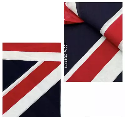 Union Jack Bandana Head Tie Wear Neck Scarf Wrist Wrap Head Band 100% Cotton • £2.79